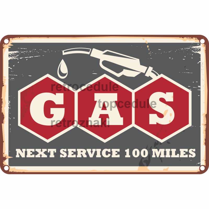 Ceduľa Gas Next Service 100 miles
