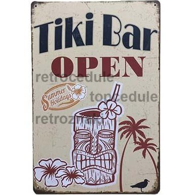 Tiki Bar Open znak