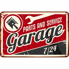 Ceduľa Part and service Garage