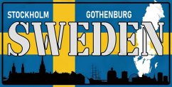 Plechová ceduľa Sweden Stocholm Gothenburg