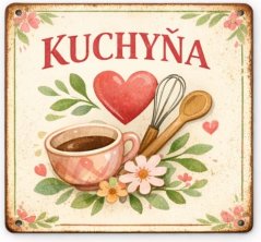 Plechová ceduľa Kuchyňa