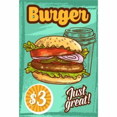 Sign Restavracija Meni 3 - Burger Sign Restavracija Meni 3 - Burger