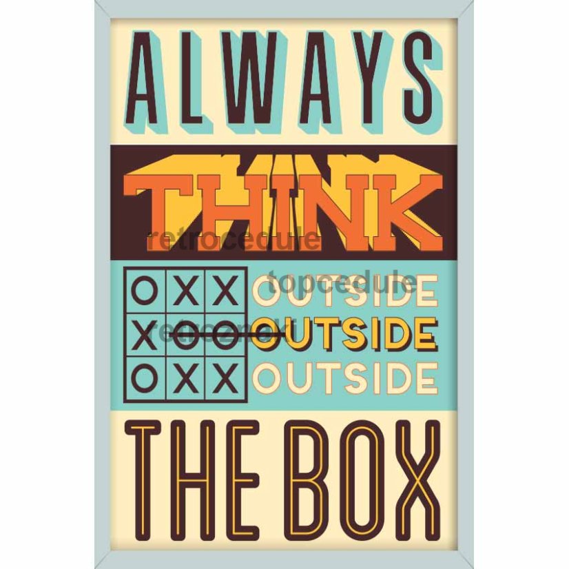 Znak Motivacijske mize - Always Think The Box