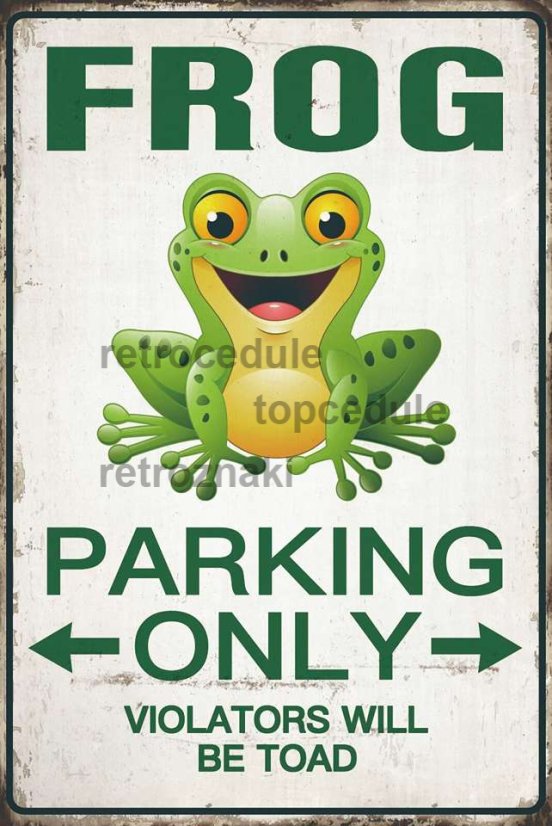 Znak Frog - Parking Only Znak Frog - Parking Only