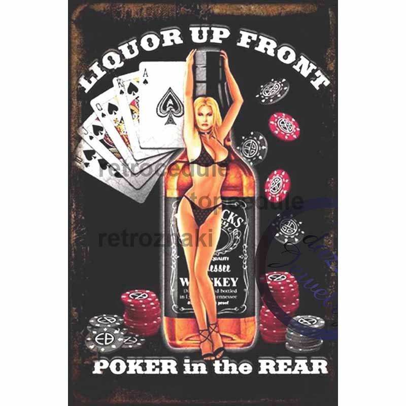 Alkohol Up Front Poker w PRAWDZIWYM znaku Alkohol Up Front Poker w PRAWDZIWYM znaku