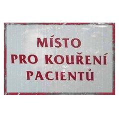 Ceduľa Místo pro kouření pacientu