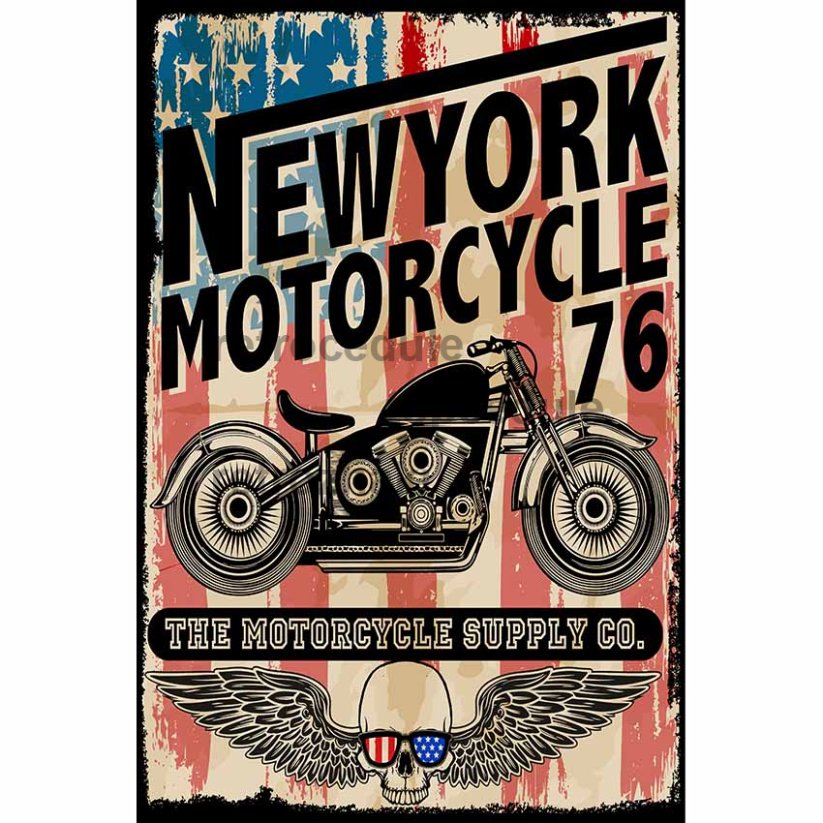 Znak New York Motorcycle 76