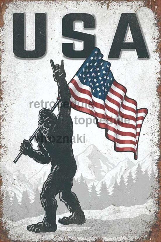 Znak flagi USA Gorila