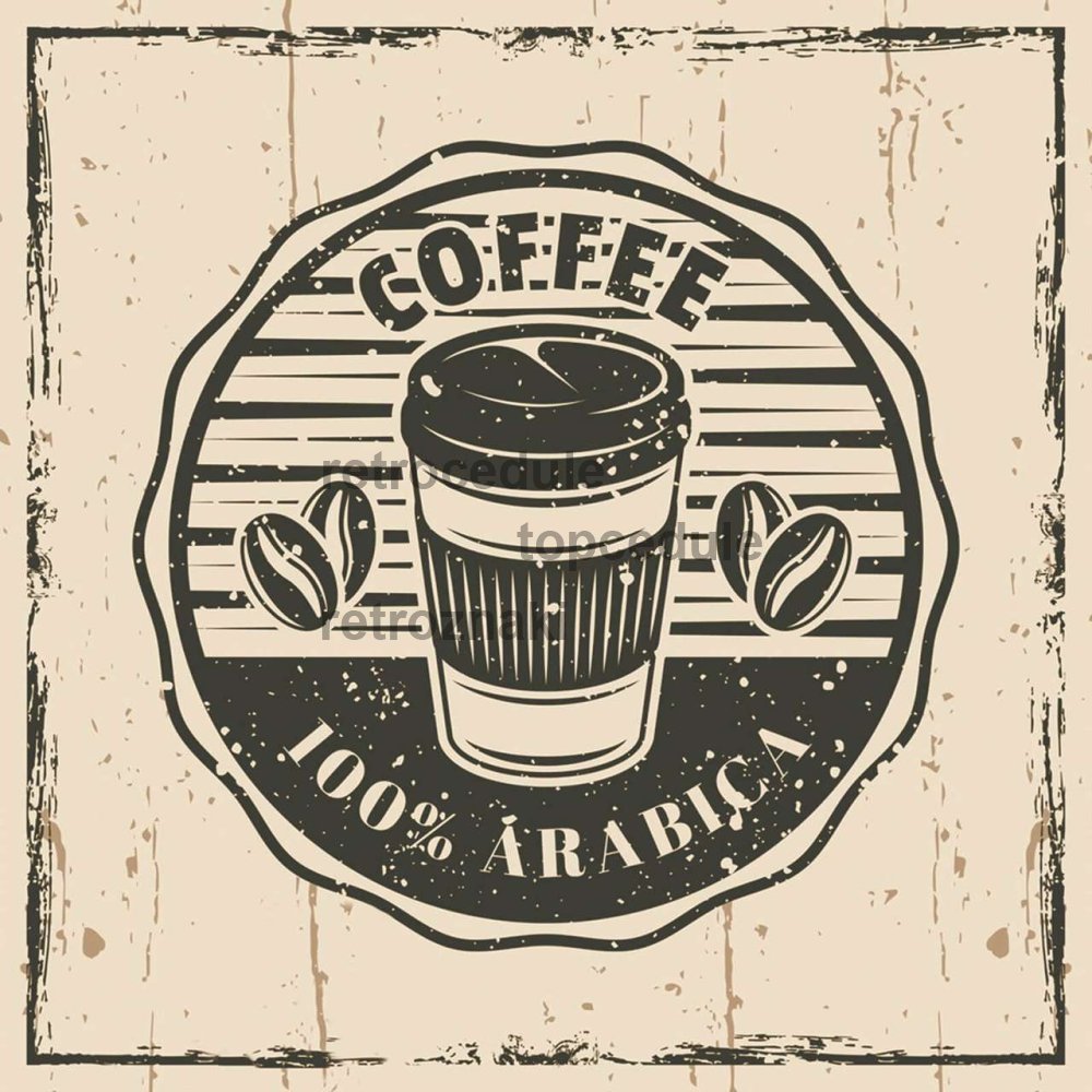 Znak Coffee Shop Arabica - Retro blaszane tabliczki