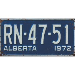 Ceduľa značka Alberta 1972