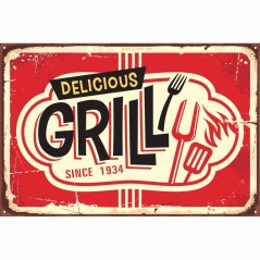 Ceduľa Grill Delicious