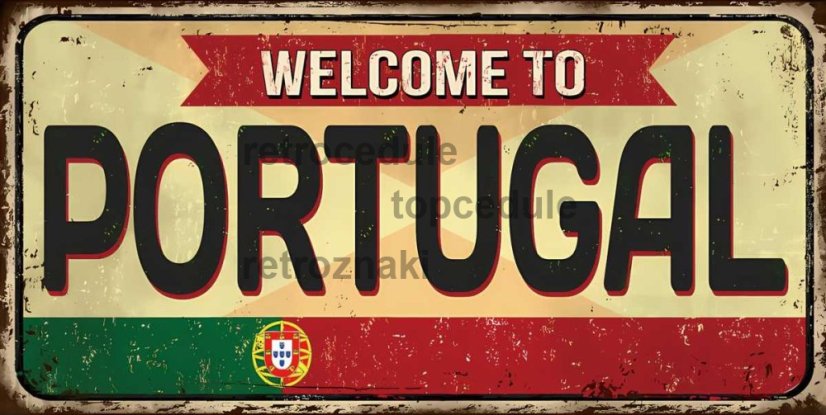 Znak blaszany Portugal