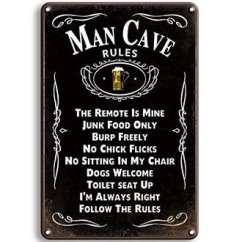 Man Cave szabályok jele Man Cave szabályok jele