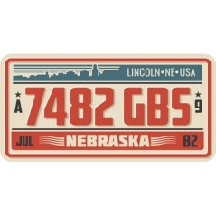 Cedule USA Špz - Nebraska Cedule USA Špz - Nebraska