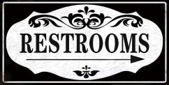 Pločevinasti znak Restrooms