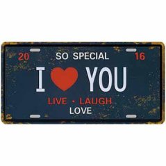 Ceduľa I love You