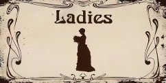 Plechová ceduľa Restrooms Ladies