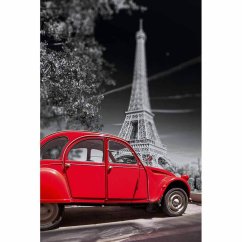 Cedule Foto Paříž red car