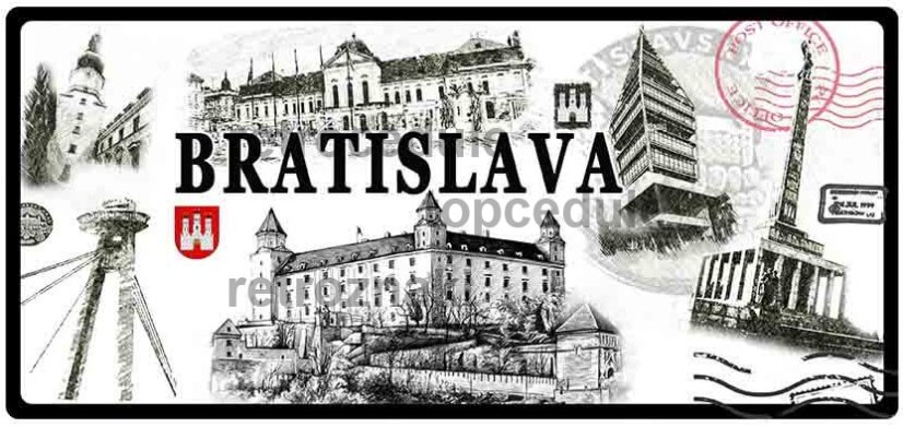 Ceduľa Mesto Bratislava old