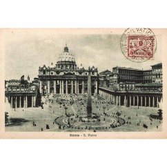 cedula Rím známka 1933 Námestie sv. Petra