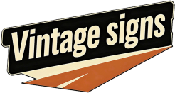 Without text - Sign size - 28cm x 15cm :: Vintage signs - Old-style tin signs