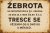 Tin sign Žebrota Tresce se - Vězením od 8 dnu do 3 měsícu