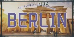 Plechová ceduľa Berlin