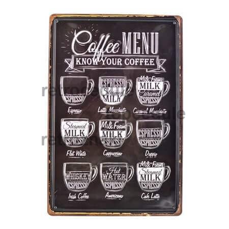 Cedule Coffee Menu