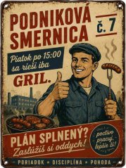 Plechová cedule Podniková smernica č.7