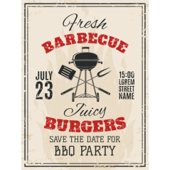 Znak Grill Burgers Party 4