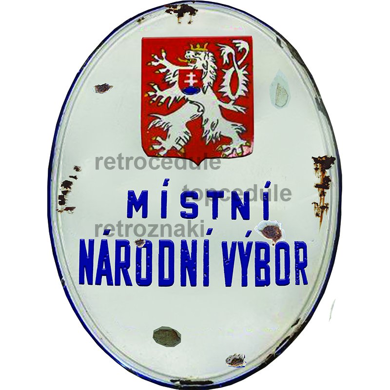 Ceduľa Místní Národní Výbor