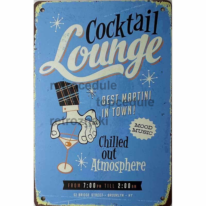 Drewniany znak baru koktajlowego Drewniany znak baru koktajlowego
