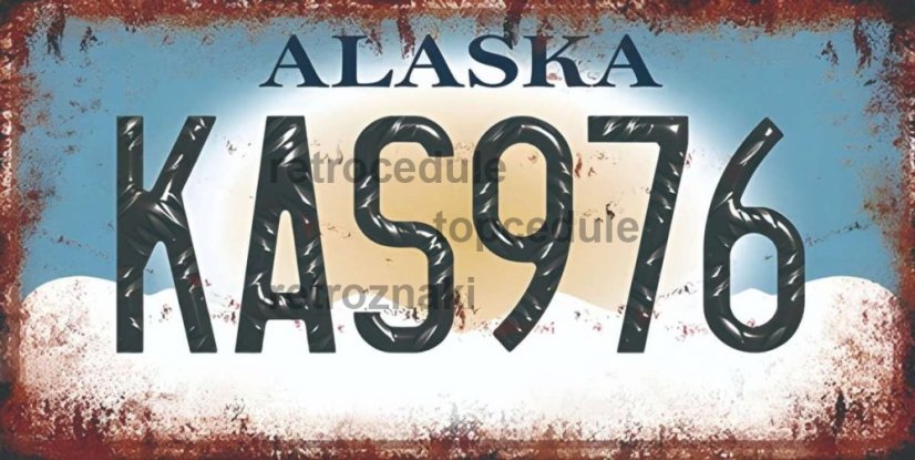 Plechová ceduľa Alaska Plechová ceduľa Alaska