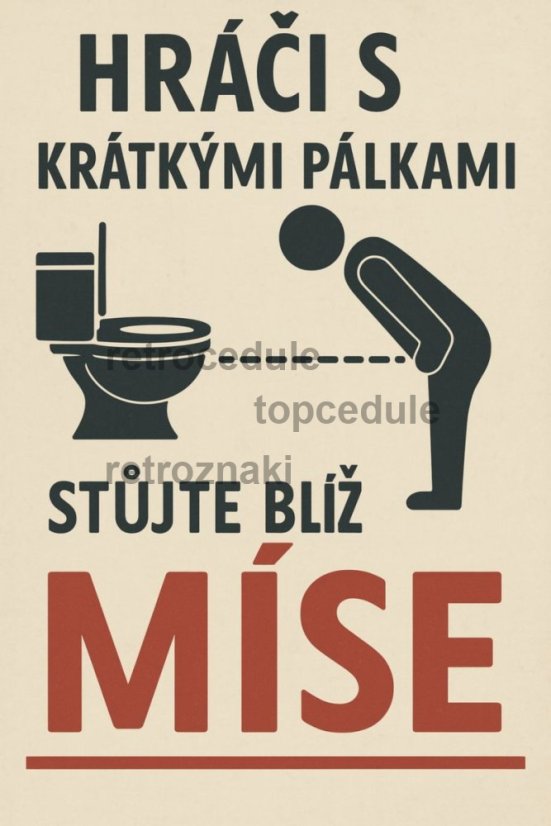 Plechová ceduľa Hráči s krátkými pálka stujte bliž míse