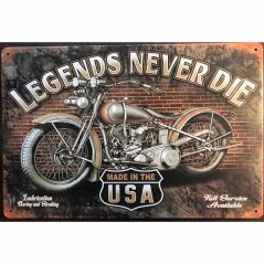 Ceduľa Legends never die Ceduľa Legends never die