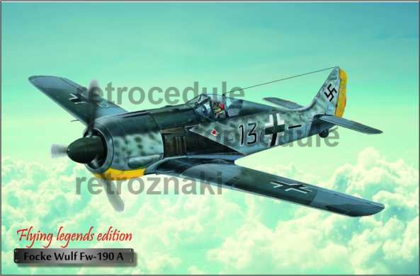 Ceduľa Lietadlo Focke Wulf Fw-190 A Ceduľa Lietadlo Focke Wulf Fw-190 A