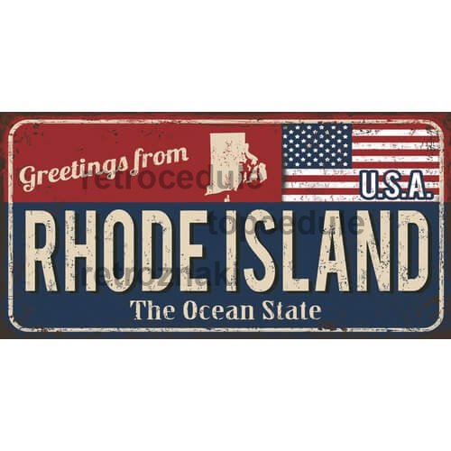 Ceduľa značka Rhode Island
