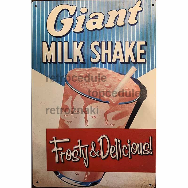 Ogromen znak Milk Shake
