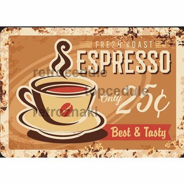 Ceduľa Coffee Espresso