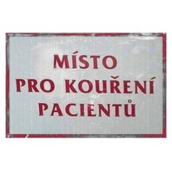 Ceduľa Místo pro kouření pacientu