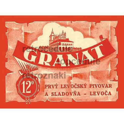 Cedule Granát – Prvý Levočský Pivovar a Sladovňa – Levoča