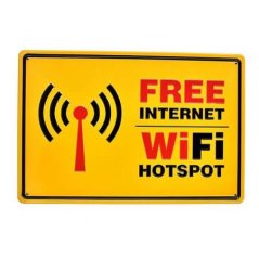 Ceduľa Free WiFi