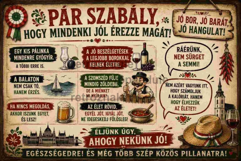 Bádogtábla Par Szabaly