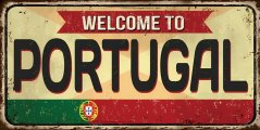 Plechová ceduľa Portugal