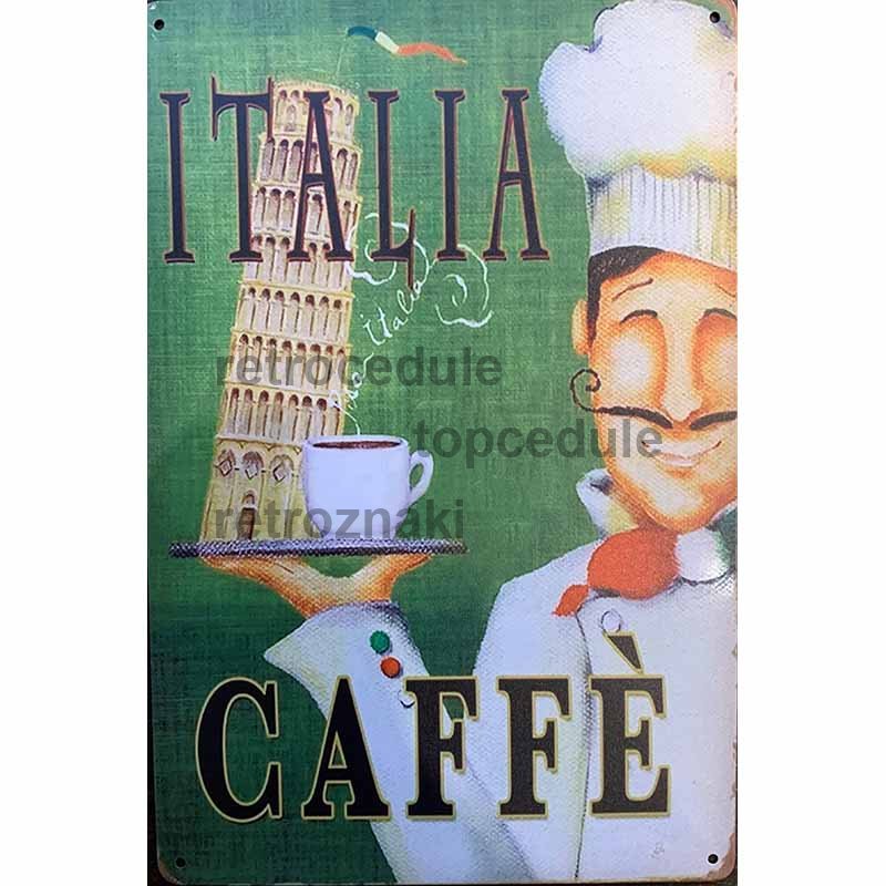 Plechová cedule Italia Caffe