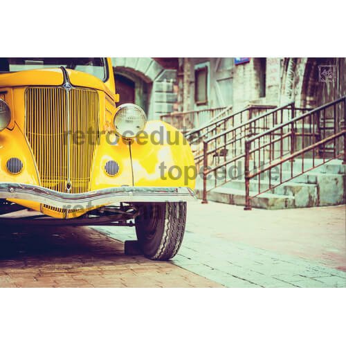 Oldies żółty znak reflektorów Forda